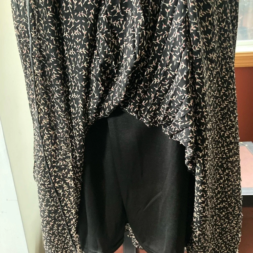 🏇 Baltic Born Prim Pleated Floral Black Midi Dress - Picture 7 of 15